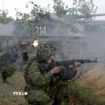 Binh sỹ Belarus trong một cuộc diễn tập. (Ảnh: AFP/TTXVN)