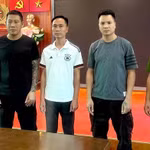 Các bị can tại cơ quan công an.