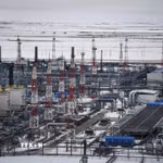 Toàn cảnh giếng dầu Bovanenkovo ở bán đảo Yamal thuộc Nga. (Ảnh: Getty Images/TTXVN)