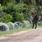 Hàng rào biên giới 2 nước. (Nguồn: nationthailand)