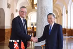 Tổng Bí thư, Chủ tịch nước Tô Lâm hội kiến Chủ tịch Quốc hội Đan Mạch Henrik Frandsen. (Ảnh: Thống Nhất/TTXVN)