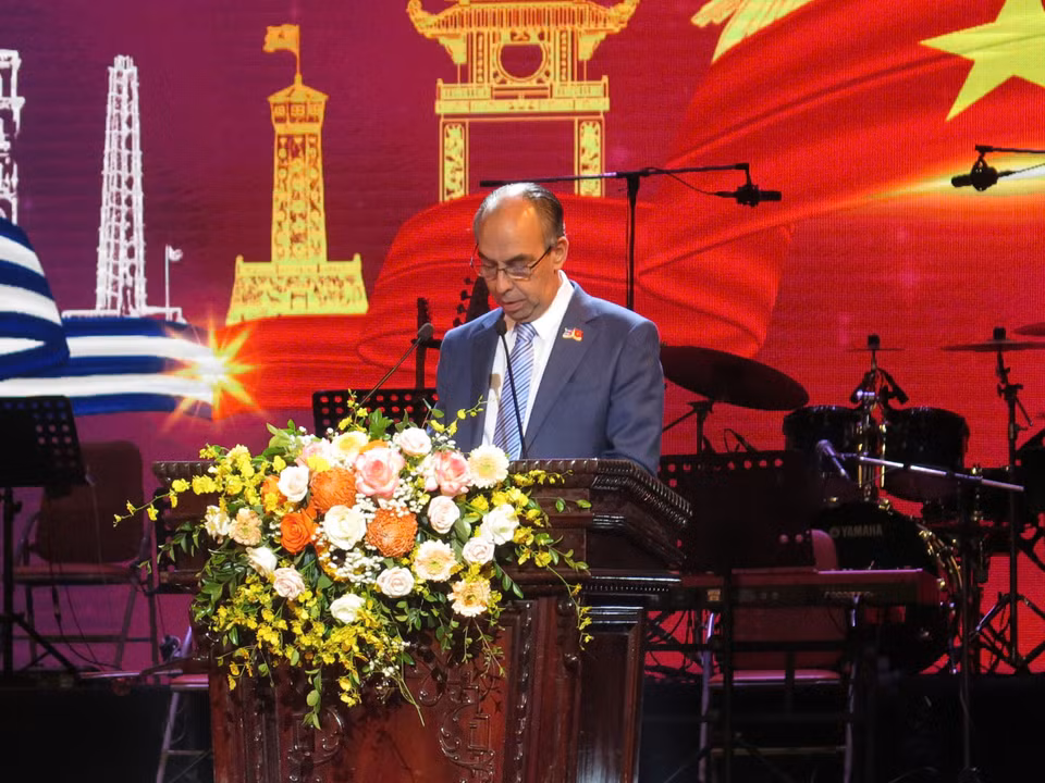 Đại sứ đặc mệnh toàn quyền của Cuba tại Việt Nam - Rogelio Polanco Fuentes bày tỏ lòng biết ơn sâu sắc trước tinh thần đoàn kết và ủng hộ của nhân dân Việt Nam đối với nhân dân Cuba trong bối cảnh Cuba đang phải đối mặt với nhiều khó khăn. (Ảnh: PV/Vietnam+)