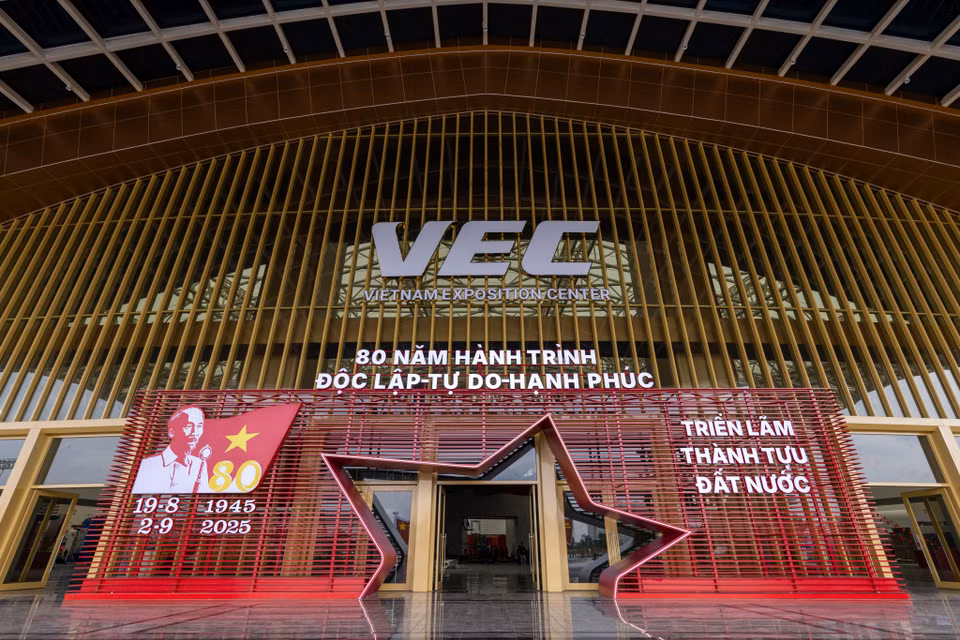 Từ ngày 28/8-5/9, tại Trung tâm Triển lãm Quốc gia, Đông Anh, Hà Nội sẽ diễn ra Triển lãm thành tựu Đất nước nhân dịp kỷ niệm 80 năm Ngày Quốc khánh, với chủ đề "80 năm hành trình độc lập-tự do-hạnh phúc.” (Ảnh: PV/Vietnam+)