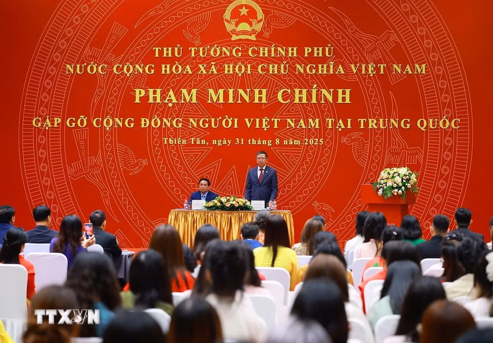 Đại sứ Việt Nam tại Trung Quốc Phạm Thanh Bình phát biểu. (Ảnh: Dương Giang/TTXVN)