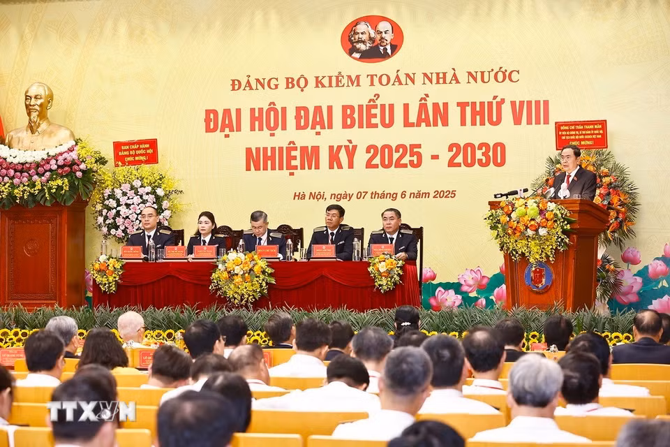 Chủ tịch Quốc hội Trần Thanh Mẫn phát biểu. (Ảnh: Doãn Tấn/TTXVN)