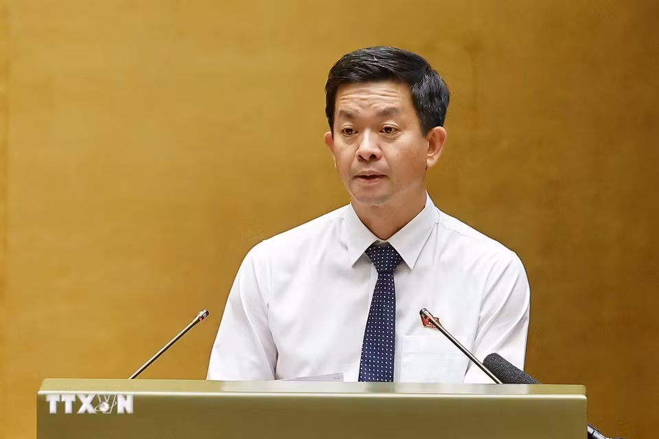Tổng Thư ký Quốc hội, Chủ nhiệm Văn phòng Quốc hội Lê Quang Tùng phát biểu. (Ảnh: Doãn Tấn/TTXVN)