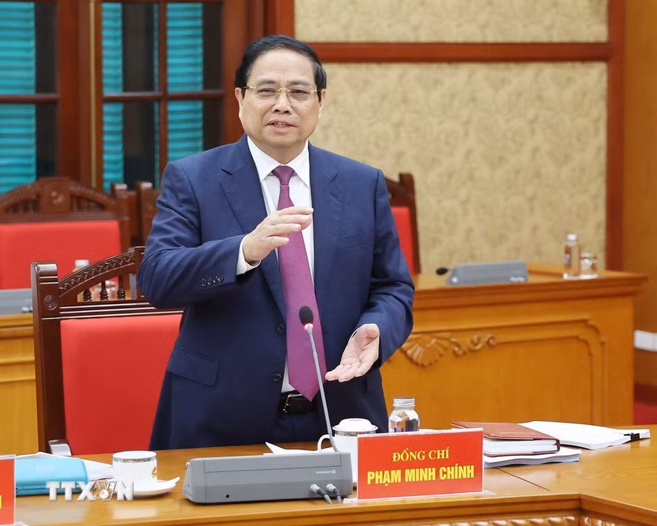 Thủ tướng Phạm Minh Chính phát biểu. (Ảnh: Thống Nhất/TTXVN)