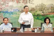 Tổng Bí thư, Chủ tịch nước Tô Lâm, đại biểu Quốc hội Thành phố Hà Nội phát biểu. (Ảnh: Doãn Tấn/TTXVN)