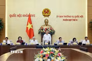 Chủ tịch Quốc hội Trần Thanh Mẫn phát biểu khai mạc Phiên họp. (Ảnh: Doãn Tấn/TTXVN)